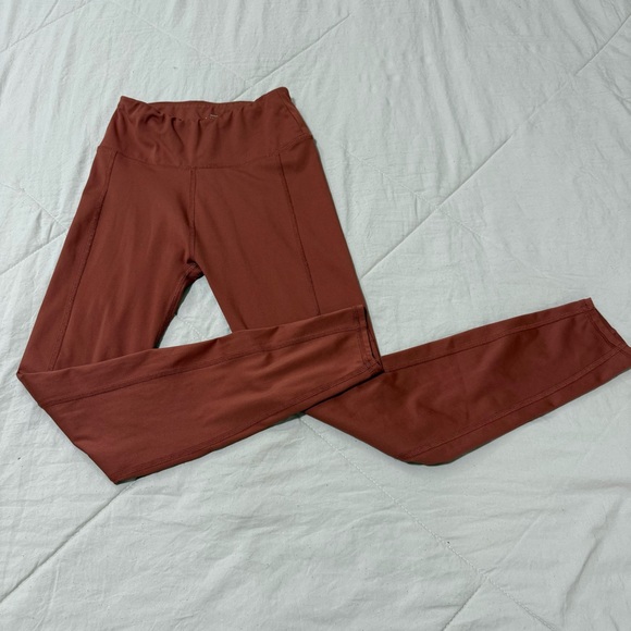 Madewell MWL Women’s Athletic Leggings Dusty Rose Red Activewear Size XS - Picture 3 of 8